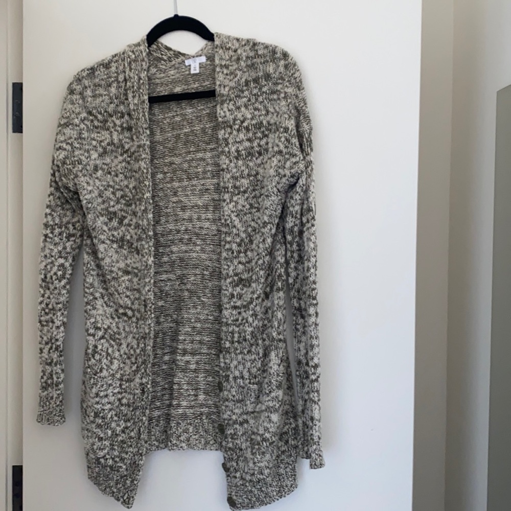 Nordstrom BP Green Marled Cardigan, 100% cotton